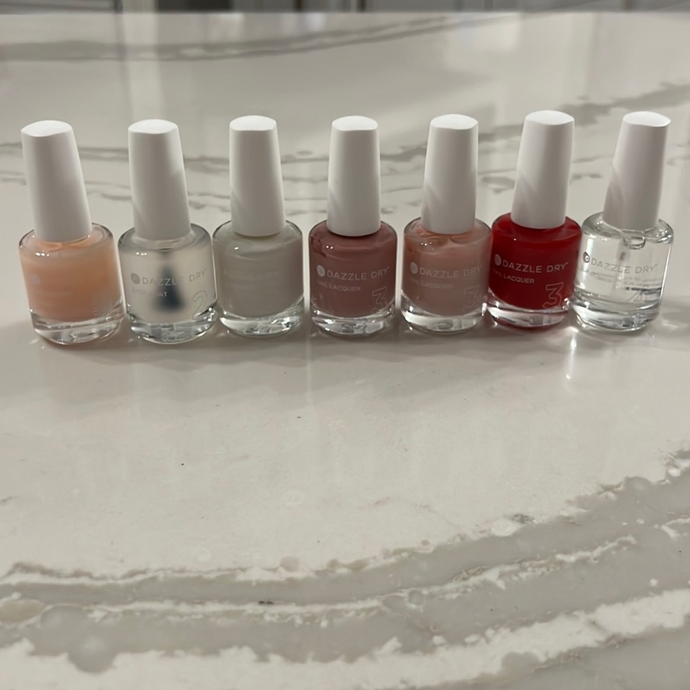 Dazzle Dry nail products—lot of 7 items
